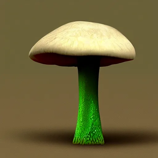 Prompt: a mushroom smiling, photorealistic