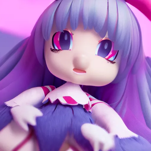 Prompt: cute fumo plush of a popstar girl, anime girl, idol, artstation, vray