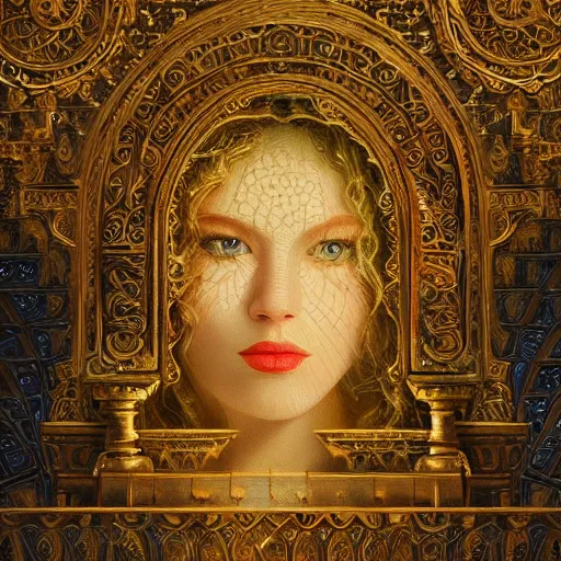 Image similar to the most beautiful place in the world, timeless masterpiece, award - winning painting, intricate oil details, spectacular quality, trending on artstation, golden ratio, 8 k