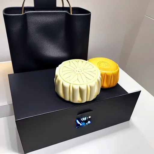 Image similar to jonathan ive dieter rams mooncake 🥮 handbag 👜 👝 packaging