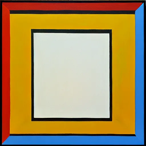 Prompt: dream by kazimir malevitch symmetrical geometrical suprematism minimalism oil on board unfinished