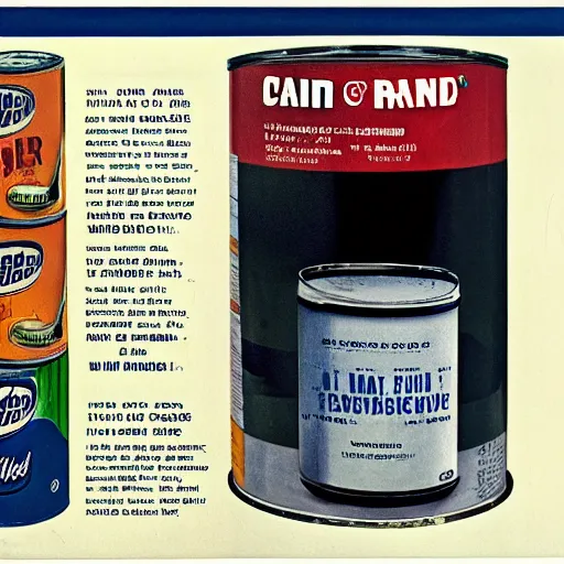 Prompt: can of paint ad, modern, catalogue