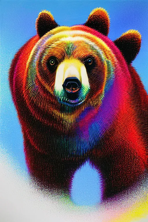 Image similar to agressive bear by Gabriel Dawe