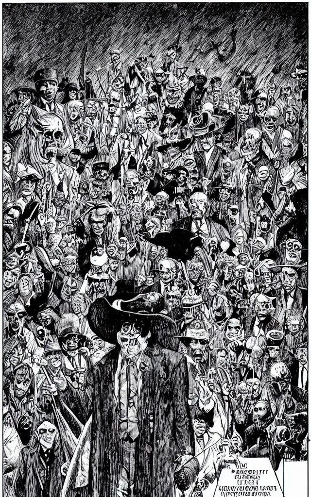 Image similar to the demonology of modern politics, by jean giraud