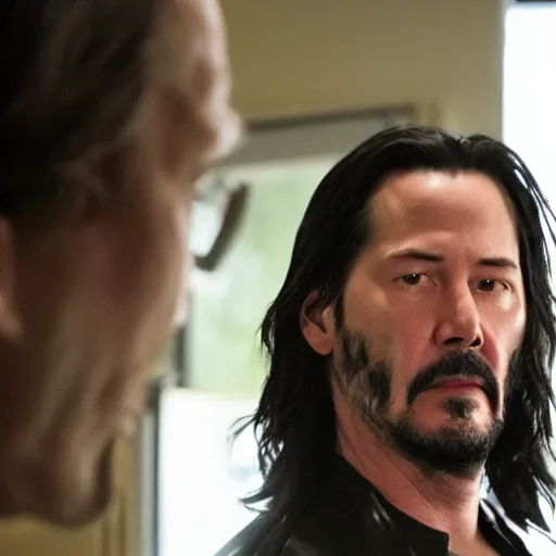 Image similar to Keanu Reeves in Sons of anarchy very detail4K quality super realistic