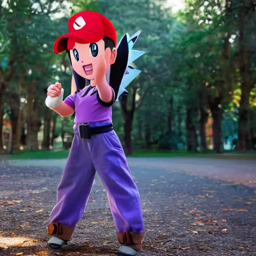 Image similar to jessie from pokemon as real person, 8 k photography