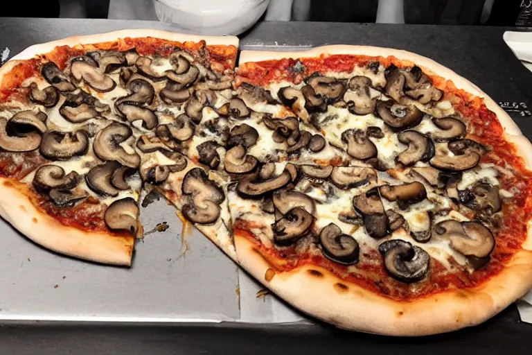 Image similar to mushroom-pizza