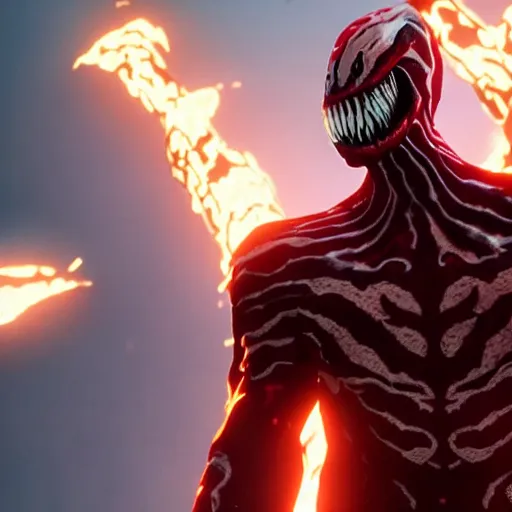 Image similar to Carnage (Venom 2018) in Fortnite, screenshot