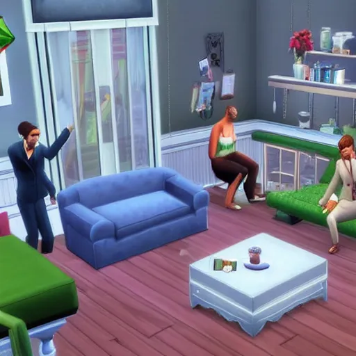 Image similar to the sims having a nightmare