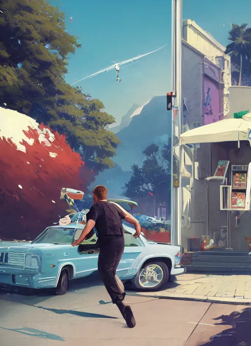 Prompt: highly detailed image of joe biden running to an ice cream truck, in gta v, stephen bliss, unreal engine, fantasy art by greg rutkowski, loish, rhads, ferdinand knab, makoto shinkai and lois van baarle, ilya kuvshinov, rossdraws, tom bagshaw, global illumination, radiant light, detailed and intricate environment