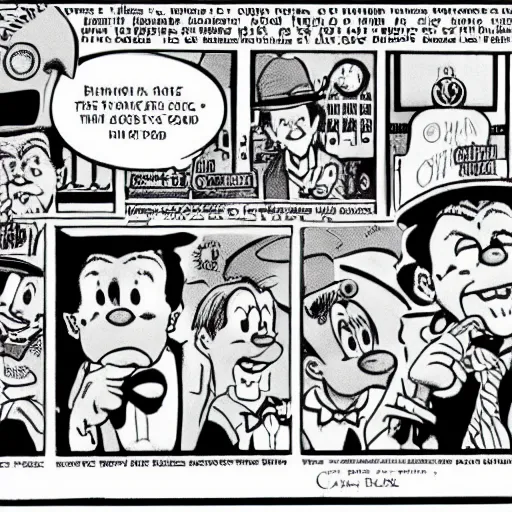 Image similar to Tom Waits and Iggy Pop in a pub by Carl Barks