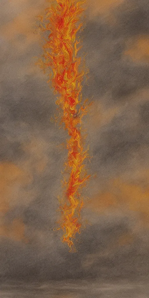 Image similar to firenado, realistic, highly detailed, photorealistic