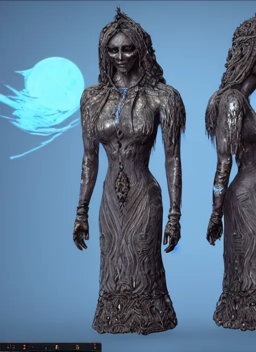 Image similar to russian water spirits ; night ; unreal engine ; artsation trending. highly detailed