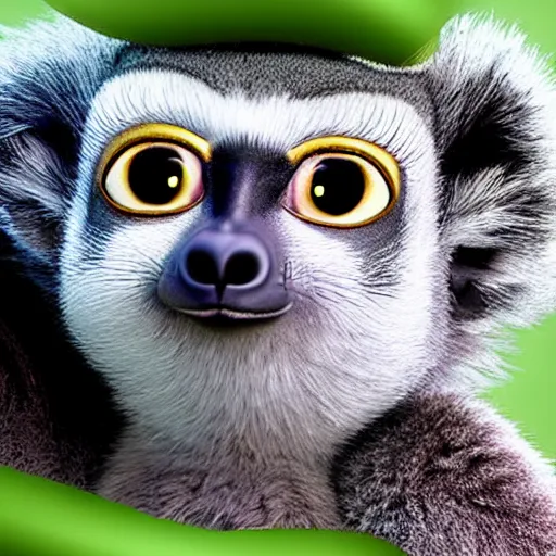 Image similar to ugly lemur with giant ayes teletubbies