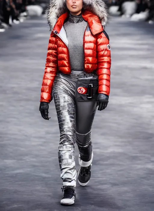 Image similar to hyperrealistic and heavy detailed moncler runway show of x - men, leica sl 2 5 0 mm, vivid color, high quality, high textured, real life