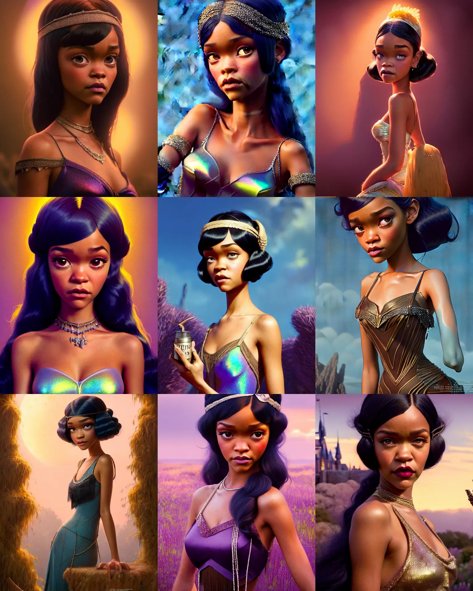 Prompt: weta disney pixar movie still portrait photo of madison beer, rihanna : : as flapper woman by pixar : : by weta, greg rutkowski, wlop, ilya kuvshinov, rossdraws, artgerm, marvel, maxim magazine cover, rave otufit, unreal engine, sweaty, iridescent, bright morning, anime, : :