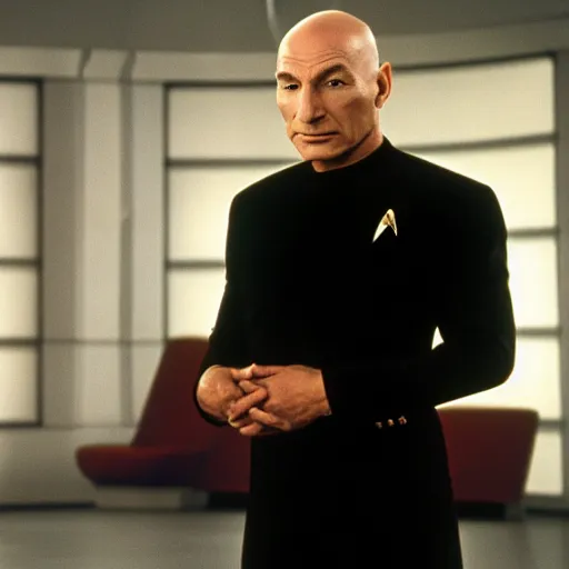Prompt: Jean-Luc Picard, tv still from Star Trek Picard