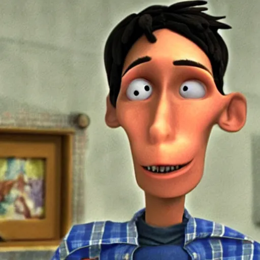 Image similar to A still of Jerma in the film Coraline, highly detailed, very detailed, extremely detailed, detailed, HD Quality, taken in the mid 2000s