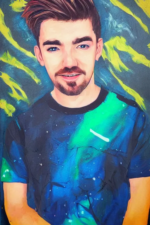 Image similar to Sean McLoughlin, Jacksepticeye, Irish Youtuber, solo portrait 🎨🖌️🪄 🔥