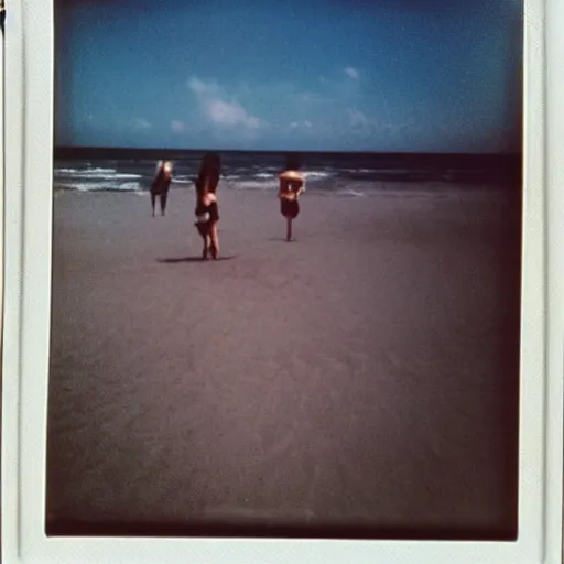 Prompt: polaroid beach gender reversal Tarkovsky