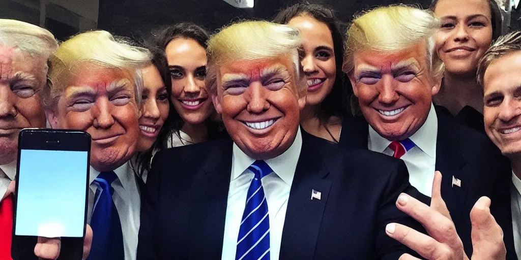 Image similar to trump, selfie, influencer