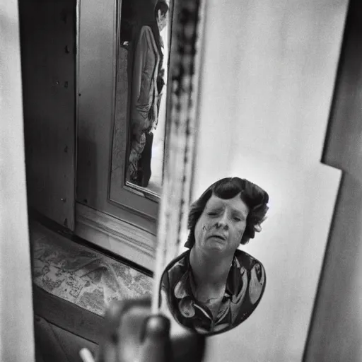 Image similar to the self portrait, by vivian maier,