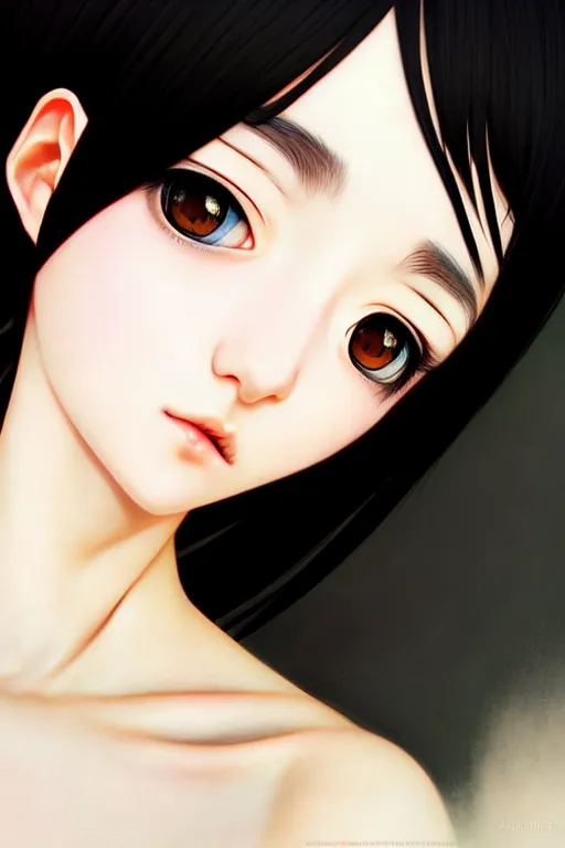 Prompt: portrait Anime girl, cute-fine-face, black-hair pretty face, realistic shaded Perfect face, fine details. Anime. realistic shaded lighting by Ilya Kuvshinov and Gustav Klimt