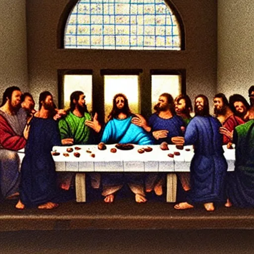 Image similar to stavros halkias at the last supper