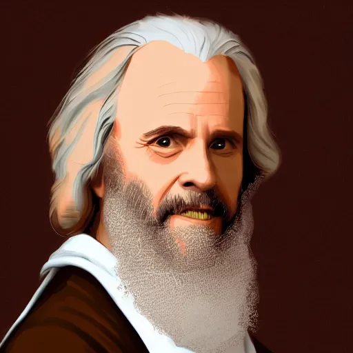 Prompt: A profile image of Nicholas Flamel as described in the books of Michael Scott, 4k, digital art