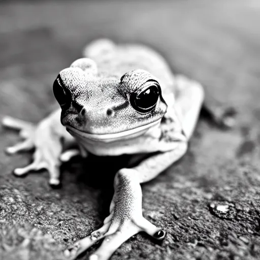 Image similar to a portrait photo of frog dog rabbit gecko, award winning photography, 5 0 mm