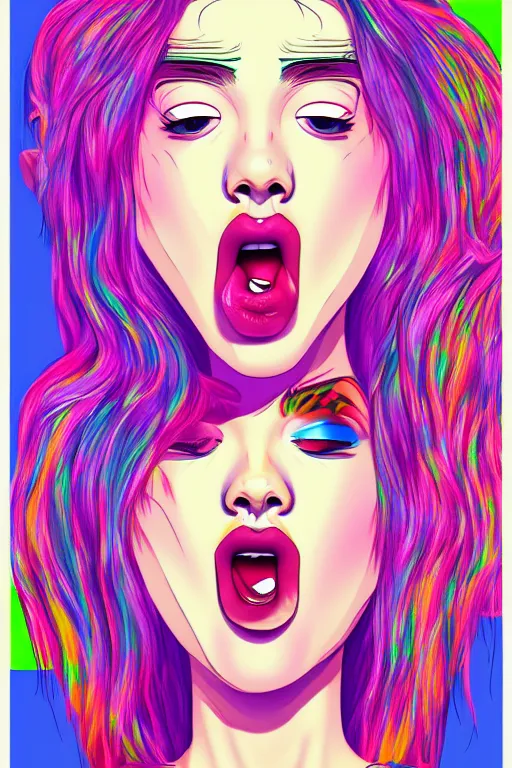 girl make ahegao face - aesthetic, smooth painting, 9 | Stable ...