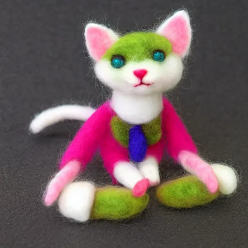 Prompt: needle felt kitten