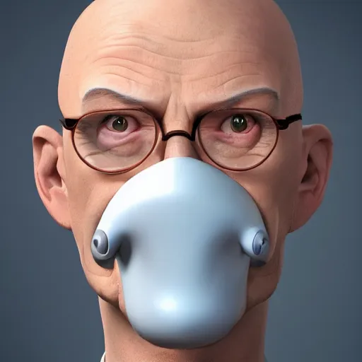 Image similar to A middle-aged Dr. Venture in real life with a hooked nose, a long gaunt face and skinny body and neck, very thin and bald, realistic, very realistic, hyperrealistic, highly detailed, very detailed, extremely detailed, detailed, digital art, oil painting, trending on artstation, headshot and bodyshot, detailed face, very detailed face, extremely detailed face, HD Quality, 8k resolution, very very detailed face, real life