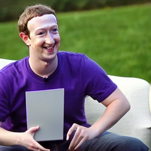 Image similar to Mark Zuckerberg as Waluigi