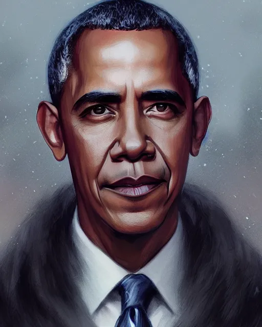 Prompt: portrait of holy mythical god barack obama, fantasy, intricate, elegant, highly detailed, digital painting, artstation, concept art, smooth, sharp focus, illustration, by artgerm and greg rutkowski