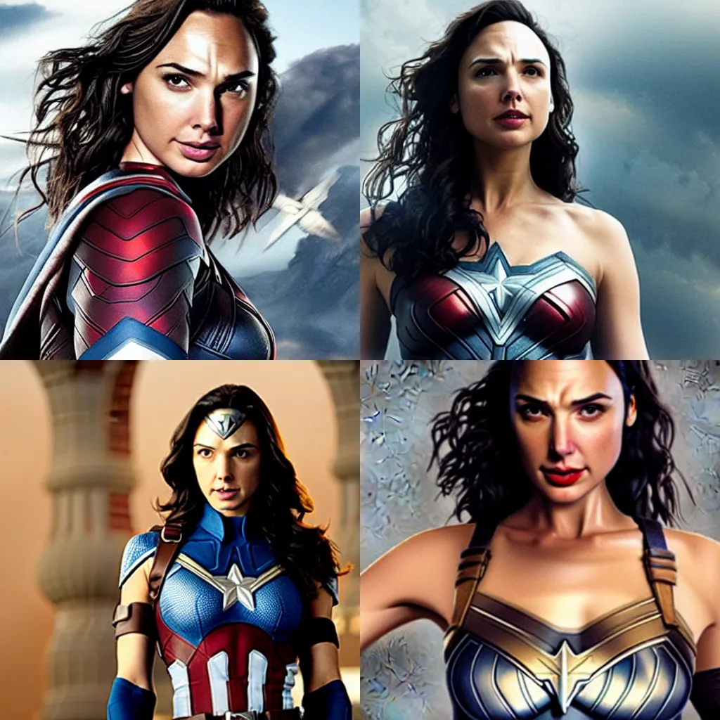 Image similar to Gal Gadot as Captain America