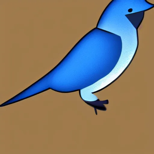 blue twitter bird giving the middle finger, fu,, Stable Diffusion