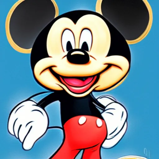 Image similar to mickeymouse as a mignon cartoon, comic