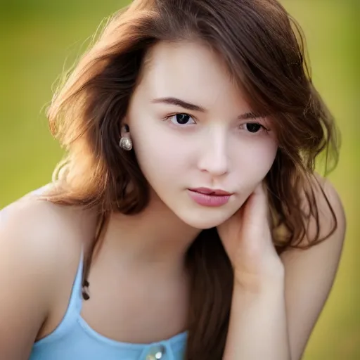 Image similar to portrait photo of attractive 2 0 years old woman