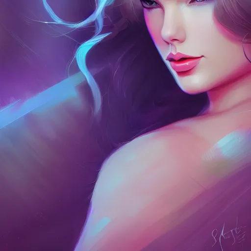 Image similar to a portrait of a beautiful taylor swift, art by lois van baarle and loish and ross tran and rossdraws and sam yang and samdoesarts and artgerm and saruei, digital art, highly detailed, intricate, sharp focus, trending on artstation hq, deviantart, unreal engine 5, 4 k uhd image