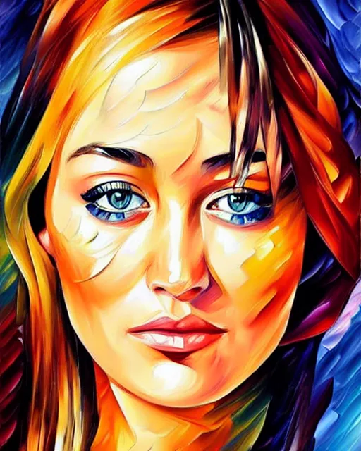 Image similar to girl artwork by leonid afremov, artwork by sandra chevrier, golden hour, illustration, highly detailed, simple, no jagged lines, vector art, smooth, artstation