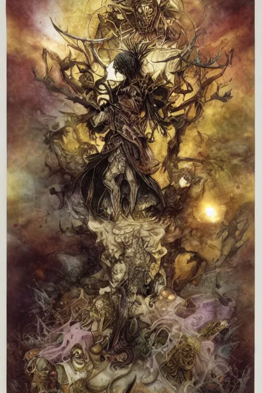 Prompt: death to the martyrs, by brian froud, yoshitaka amano, kim keever, victo ngai