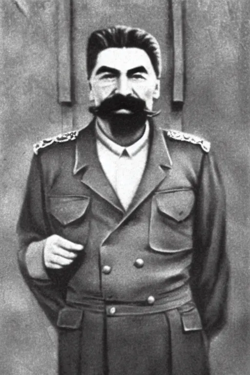 Image similar to portrait of joseph stalin in the gulag jail