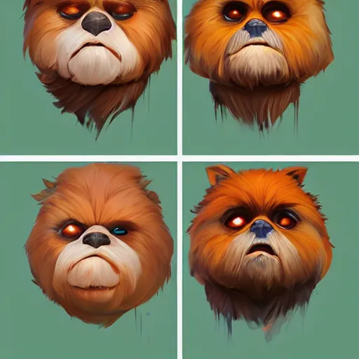 Image similar to face icon stylized minimalist ewoks, loftis, cory behance hd by jesper ejsing, by rhads, makoto shinkai and lois van baarle, ilya kuvshinov, rossdraws global illumination