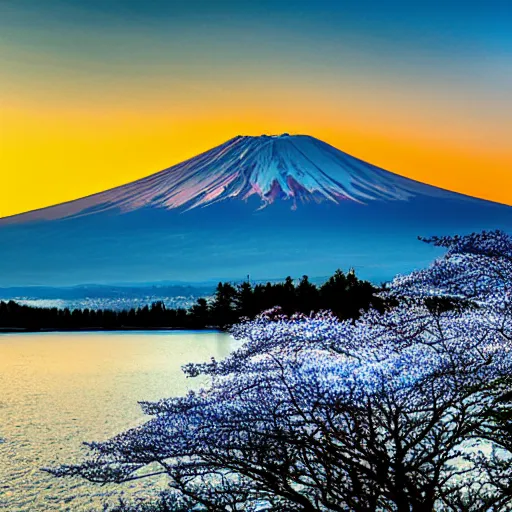 Prompt: photo of Mt Fuji, cinematic, golden hour, golden ratio, beautiful, high detail,