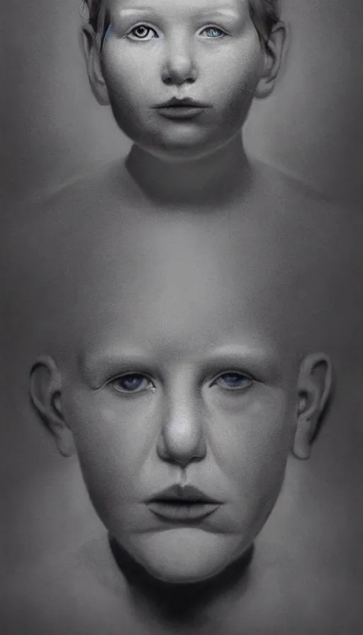 Image similar to the end of the world, by gottfried helnwein