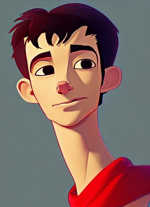 Image similar to skinny young tom holland as kuzco from the emperor's new groove, dynamic lighting, path traced, atmospheric, highly detailed, high quality, beautiful painting, octane render, don bluth, ross tran, studio ghibli, alphonse mucha, jama jurabaev, extremely detailed, brush strokes, artstation, artgerm