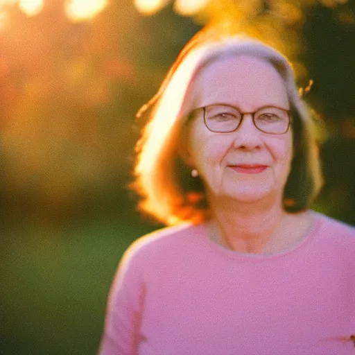 Image similar to beautiful hyperdetailed photograph of your mom, golden hour, soft focus, medium shot, 8 k, portra 4 0 0