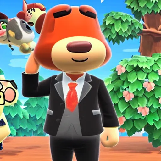 Prompt: Nic Cage in Animal Crossing