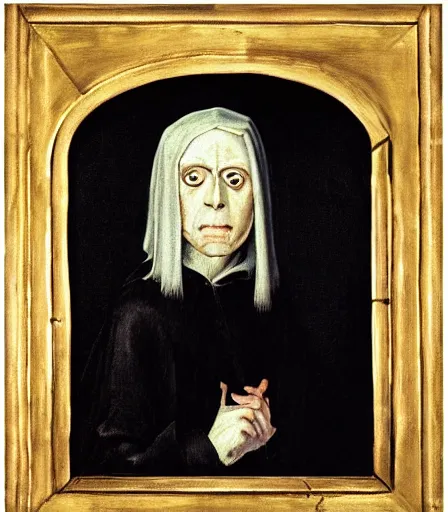 Image similar to portrait of ghostemane by hieronymus bosch, high quality, high detail